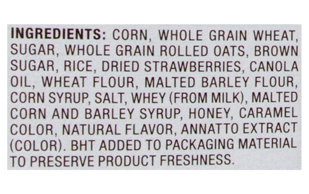 Post Honey Bunches Of Oats Cereal (With Real Tasty Strawberries)   Box  368 grams